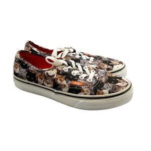 Vans x ASPCA cat print low top lace up sneakers